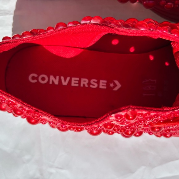Converse Women's Red Embellished Sneakers - Picture 13 of 13